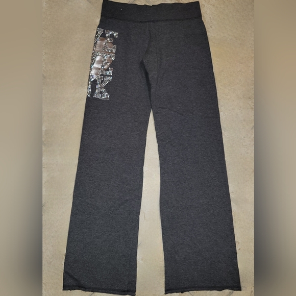 Victoria's Secret PINK Rare Vintage Y2K 3pc Bling Flared Sweats Heart Set XS-M - Picture 12 of 16